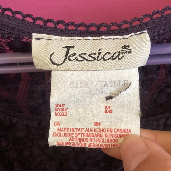 Whimsygoth vintage dark purple bell sleeve lace top - Picture 2 of 8